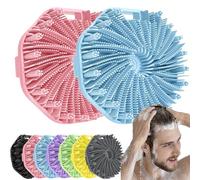 Sud Bud 2025 - Spazzola esfoliante e massaggiante in silicone 3 in 1, con cinghia antiscivolo, luffa da doccia, per la pulizia del corpo e lo shampoo, per tutti i tipi di pelle (R2)