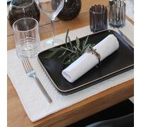 SUD ÉTOFFE 3663408236104 - Tovaglietta trapuntata, 100% cotone, imbottitura in poliestere, colore: ecru, 30 x 50 cm