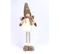 SUD IMPORT Bambola Decorativa Natalizia Natale in Stoffa in Piedi 34 cm