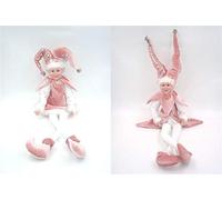 SUD IMPORT Pupazzo Elfo Seduto Natalizio Decorativo di Natale Regalo Rosa