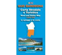 Sud Sardegna. Carta stradale e turistica. Le spiagge e la costa 1:300.000