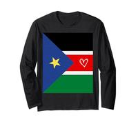 Sud Sudan Bandiera Sud Sudan Cuore Orgoglioso Giornata Nazionale Maglia a Manica