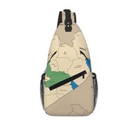 Sud Sudan Mappa di posizione Crossbody Sling Bag Crossbody Borsa a tracolla Borsa a tracolla Tracolla Tracolla Vita Fanny Pack Uomini Donne