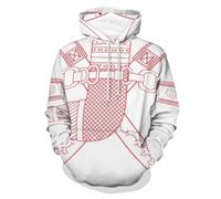 Sudadera Capucha Doble Unisex Estampado Sultanato Dell'Oman Emblema Nacional Chaqueta Multifunción Talla Grande Holgada Bolsillo Canguro Tejido Elástico Alto Puños Elásticos Suave Antiviento Cálido