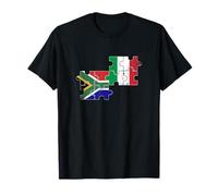 Sudafrica Italia Vintage Bandiera Sudafricano Maglietta