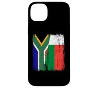 Sudafrica Madagascar Mezza bandiera sudafricana malgascio Custodia per iPhone 14 Plus