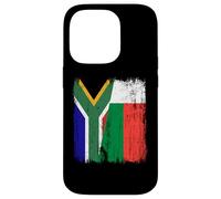 Sudafrica Madagascar Mezza bandiera sudafricana malgascio Custodia per iPhone 14 Pro