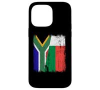 Sudafrica Madagascar Mezza bandiera sudafricana malgascio Custodia per iPhone 14 Pro Max