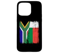 Sudafrica Madagascar Mezza bandiera sudafricana malgascio Custodia per iPhone 15 Pro Max