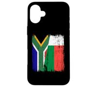 Sudafrica Madagascar Mezza bandiera sudafricana malgascio Custodia per iPhone 16 Plus