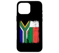 Sudafrica Madagascar Mezza bandiera sudafricana malgascio Custodia per iPhone 16 Pro Max