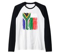 Sudafrica Madagascar Mezza bandiera sudafricana malgascio Maglia con Maniche Raglan