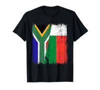 Sudafrica Madagascar Mezza bandiera sudafricana malgascio Maglietta