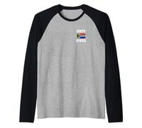Sudafrica Pocket Flag Apparel Bandiera Sud Africa Maglia con Maniche Raglan