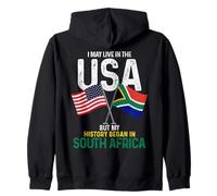 Sudafricano americano La mia storia è iniziata Sud Africa Orgoglio Felpa con Cappuccio