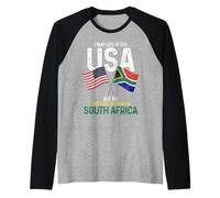 Sudafricano americano La mia storia è iniziata Sud Africa Orgoglio Maglia con Maniche Raglan