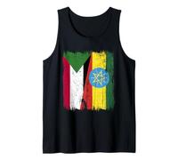 Sudan Etiopia Mezza bandiera Radici etiopi sudanesi Canotta