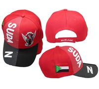 Sudan Paese Rosso Bianco Nero Lettere Crest Toppa Sul Lato Ricamato Cappello