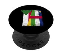 Sudan Repubblica Centrafricana Mezza bandiera Sudanese CAR Roots PopSockets PopGrip Adesivo