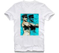 Sudden T-Shirt Physique Pictorial Art Tom of Finland Gay Cop Fetish Leather cap M