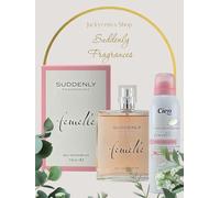 Suddenly - Set di profumi femminili da donna, Eau de Parfum 75 ml e deodorante 200 ml, fragranza sensuale floreale con legno di sandalo, vaniglia e fiori bianchi