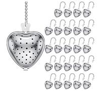 Sudemota 25 Pezzi Scolapasta da Tè in Acciaio Inossidabile Sfera da Tè Infusore all'ingrosso, Gancio a catena allungato per condimenti Tazza Bottiglia Favori di Festa