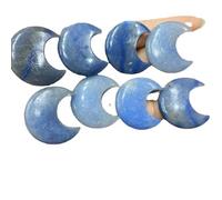 Sudemota Ciondoli di Perline Lotti all'Ingrosso 20 Pezzi Kit for la creazione di Gioielli Fai-da-Te a Forma di Luna Crescente in Pietra avventurina Blu Naturale Ciondoli Fai da Te