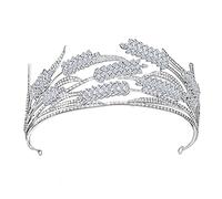 Sudemota Corona Nuziale Diademi Nuziali di Grano di Cristallo CZ corone Strass Spettacolo diadema Barocco Corona Accessori for Capelli da Sposa