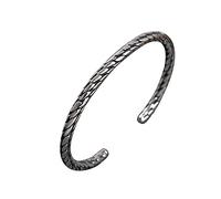Sudemota Feng Shui Braccialetto Bracciale Rigido for Gioielli Bracciale Vintage in Argento Sterling 925 Gioielli di personalità retrò Regalo for Uomo Donna Compleanno