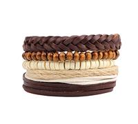 Sudemota Feng Shui Braccialetto Bracciale Vintage in Pelle Intrecciata Day Multi Jewelry Bracciale San Valentino Layer Hand Watches Set for Le Donne (Color : B-b, Size : Taille Unique)