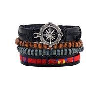 Sudemota Feng Shui Braccialetto Bracciale Vintage in Pelle Intrecciata Day Multi Jewelry Bracciale San Valentino Layer Hand Watches Set for Le Donne (Color : E-b, Size : Taille Unique)
