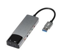 Sudemota Scheda audio per computer 6 in 1, Scheda audio esterna USB 5.1, Convertitore audio multifunzione per computer portatile, scheda audio in alluminio facile da usare