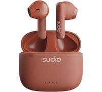 Sudio A1 Sienna, auricolari con Bluetooth, Touch Control con base di ricarica wireless compatta IPX4, cuffie silenziose con microfono integrato, Premium Crystal Sound