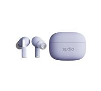 Sudio A1Pro Purple, Auricolari InEar con Bluetooth, Touch Control con base di ricarica wireless compatta, IPX4, Active Noise Cancellation, con microfono integrato, Premium Crystal Sound