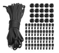 Sudnsadaks Corda Elastica, 10 m x 3 mm Rotonda Corda Elastica in Gomma con Fermacorda, Filo Elastico Cordino Elastico per Cordino, Abbigliamento, Lacci Elastici, Cordoncini Pantaloni Jogging, Nero