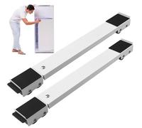 Sudnsadaks Supporto Lavatrice Asciugatrice, Piedini Ruote per Lavatrice, Sposta Mobili con Ruote, Rotelle Spostare Mobili per Carrello Base Frigorifero Fino 300 kg 24 Ruotes Base Universale Rondella