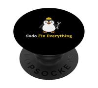 Sudo Fix Everything Linux Administrator System Programmatore PopSockets PopGrip Adesivo