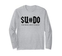 SUDO per Coloro Che Stanno per Root Cool Black Design per Sysadmins Maglia a Manica