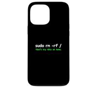 Sudo rm rf Attenzione - Umorismo tecnico della riga di comando di Linux Custodia per iPhone 13 Pro Max
