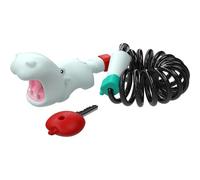 SUDOCA Lucchetto per Bicicletta in Silicone 2 in 1 Lucchetto per Casco a Forma di Ippopotamo Portatile di Sicurezza per Scooter Pieghevoli Accessori per Ciclismo su Strada e Montagna,1