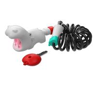SUDOCA Lucchetto per Bicicletta in Silicone 2 in 1 Lucchetto per Casco a Forma di Ippopotamo Portatile di Sicurezza per Scooter Pieghevoli Accessori per Ciclismo su Strada e Montagna,2
