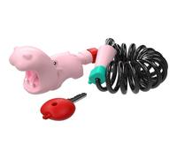 SUDOCA Lucchetto per Bicicletta in Silicone 2 in 1 Lucchetto per Casco a Forma di Ippopotamo Portatile di Sicurezza per Scooter Pieghevoli Accessori per Ciclismo su Strada e Montagna,4