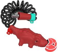 SUDOCA Lucchetto per Bicicletta in Silicone 2 in 1 Lucchetto per Casco Simpatico Coccodrillo Sicurezza Portatile per Scooter Pieghevoli Accessori per Ciclismo su Strada e Montagna,C
