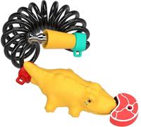 SUDOCA Lucchetto per Bicicletta in Silicone 2 in 1 Lucchetto per Casco Simpatico Coccodrillo Sicurezza Portatile per Scooter Pieghevoli Accessori per Ciclismo su Strada e Montagna,A