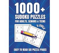 Sudoku 1000+: Easy to Insane 6 per page Puzzles for Adults, Seniors & Teens