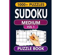 Sudoku 1000 Puzzles Vol.1 for Adults and Seniors Book With More Than 1000 Sudoku Puzzles from Medium Level adults and seniors.