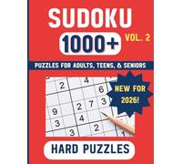 Sudoku 1000+ Puzzles Vol. 2: Hard Sudoku Puzzles with Solutions | Challenging Brain Teasers for Adults, Teens & Seniors