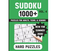 Sudoku 1000+ Puzzles Vol. 4: Hard Sudoku Puzzles with Solutions | Challenging Brain Teasers for Adults, Teens & Seniors