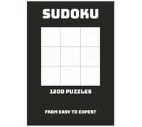 Sudoku 1200 Puzzles: from easy to expert, 200 pages, 9 puzzles per page, solutions included.