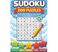 Sudoku: 200 Puzzles: From Very Easy to Very Hard - Fun Brain Games for All Skill Levels